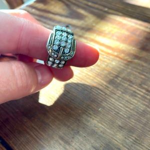 “Premier Jewelry” silver buckle ring